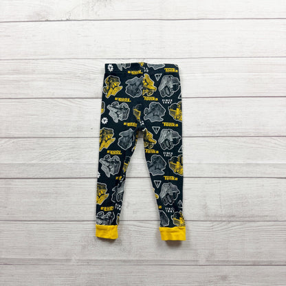 Tonka Toddler Boys Pajama Set Long Sleeve Top Yellow Cuffs Construction Print 3T
