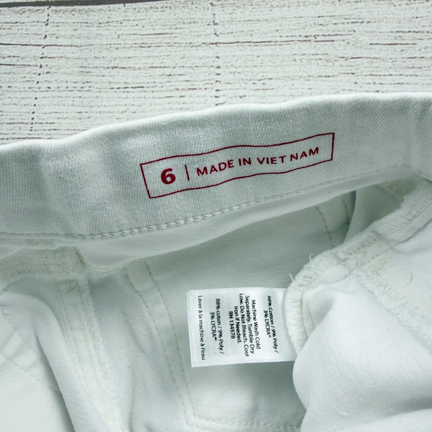 Vineyard Vines Girls White Jeggings Jeans Adjustable Waist Stretch 6
