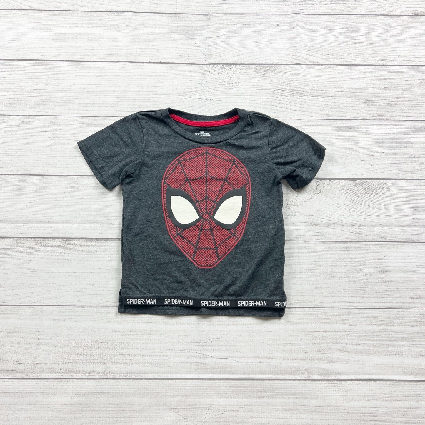 Marvel SpiderMan Toddler Boys T-Shirt Short Sleeve Graphic Tee Spider Mask 3T