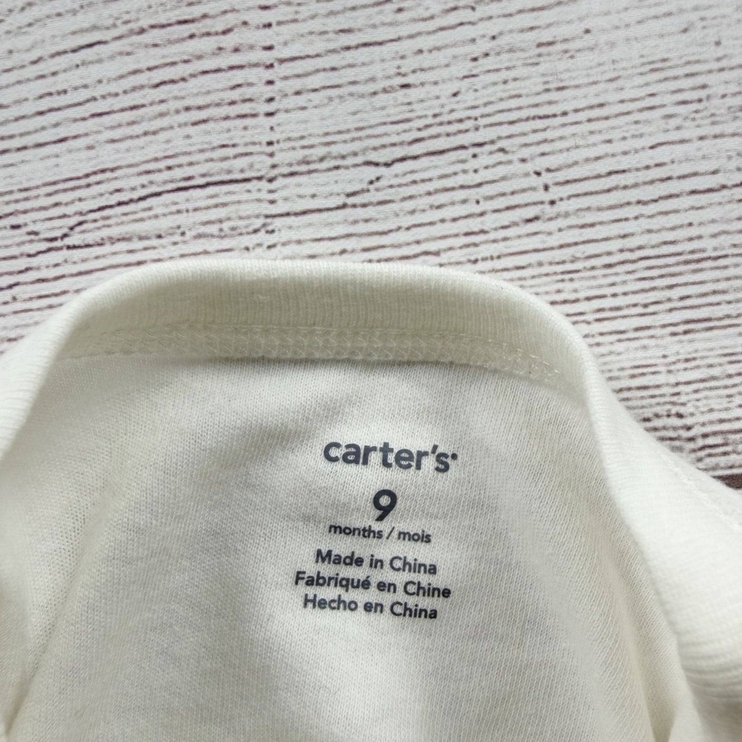 Carter's Baby White Footed Sleep Play Pajamas Elephant Giraffe  NWT 6-9 Months