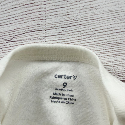 Carter's Baby White Footed Sleep Play Pajamas Elephant Giraffe  NWT 6-9 Months