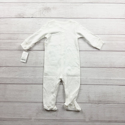 Carter's Baby White Footed Sleep Play Pajamas Elephant Giraffe  NWT 6-9 Months