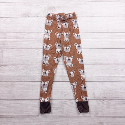 Kiki + Lulu Kids Pajamas Brown Bear Print Bamboo Viscose 2pc Snug Fit Set 5-6