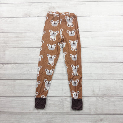 Kiki + Lulu Kids Pajamas Brown Bear Print Bamboo Viscose 2pc Snug Fit Set 5-6