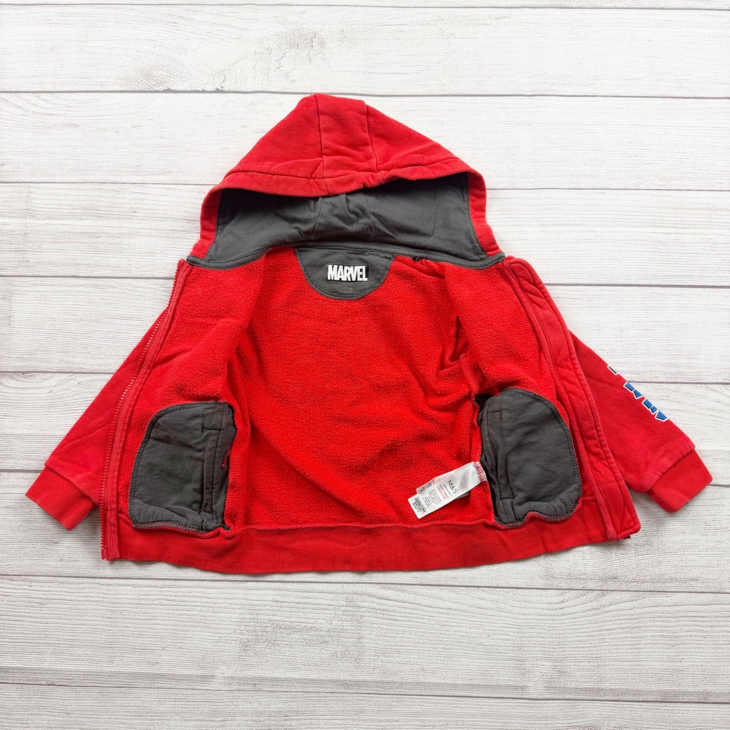 Marvel Spider-Man Kids Zip Hoodie Graphic Sweatshirt Jacket 3-4