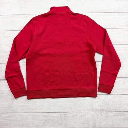 Vineyard Vines Boys Red Quarter Zip Pullover Sweatshirt Cotton Whale Logo XL 18