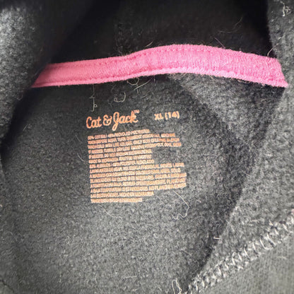Cat & Jack Girls Hoodie Black Kindness Above All Rainbow Pullover 14-16 XL
