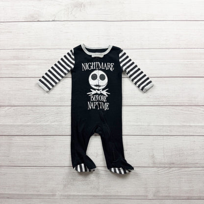 Disney Tim Burtons Nightmare Before Christmas Footed Romper Sleeper 0-3 Months