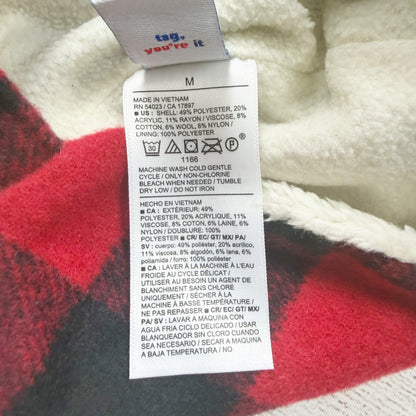 Old Navy Red Black Plaid Sherpa-Lined Trapper Hat NWT M 2T