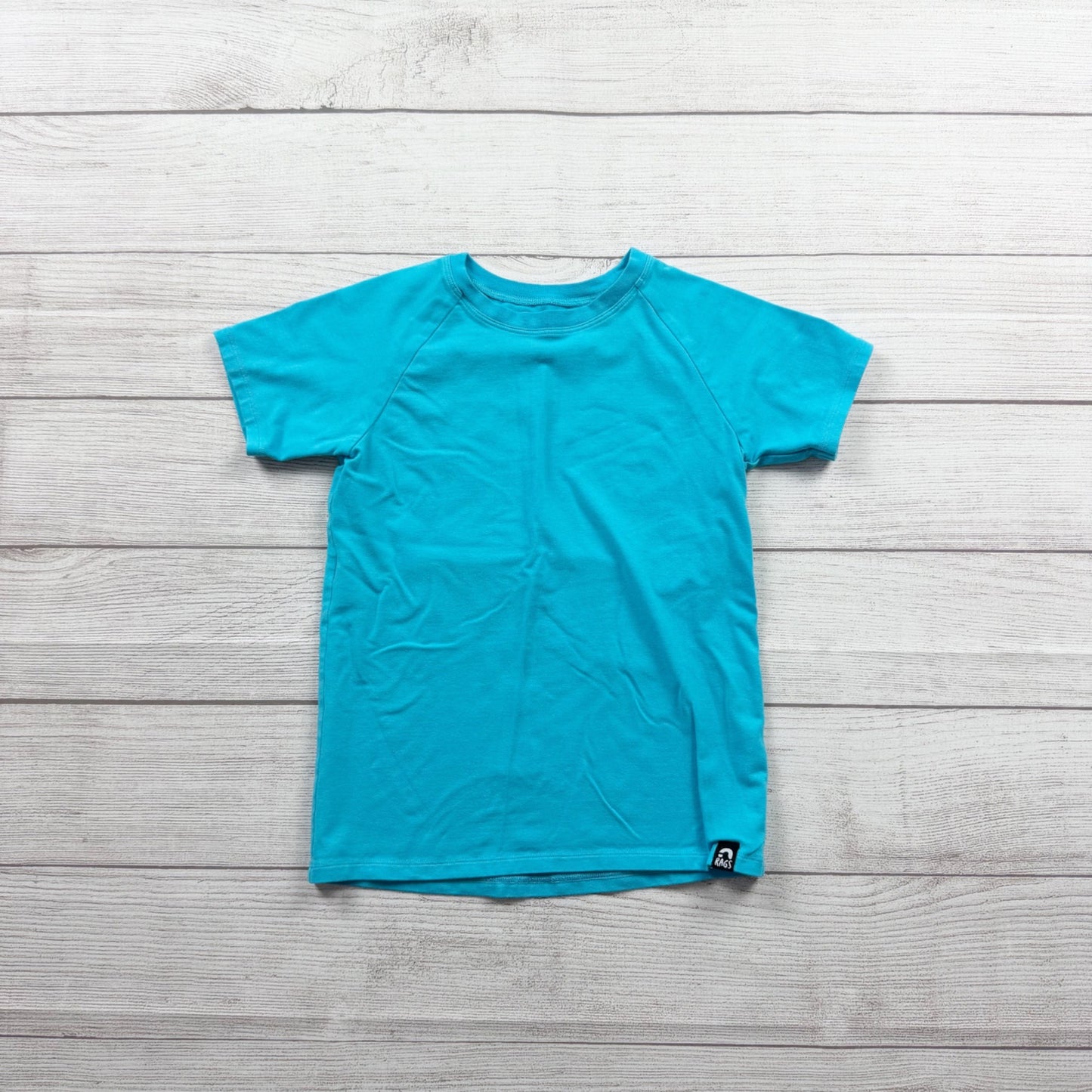 RAGS Basic T-Shirt Kids Short Sleeve Raglan Tee Soft Top 5-6