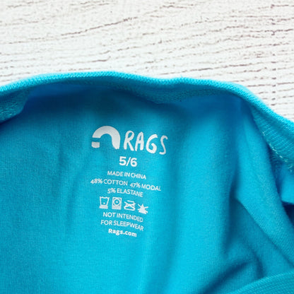RAGS Basic T-Shirt Kids Short Sleeve Raglan Tee Soft Top 5-6