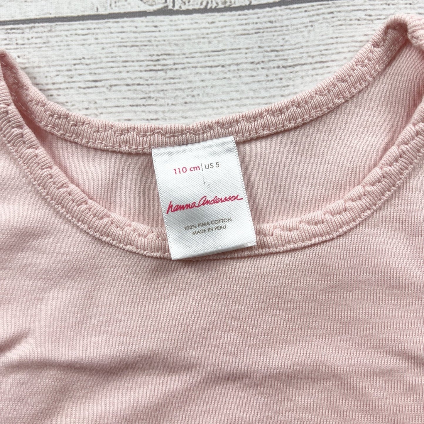 Hanna Andersson Girls Pink Short Sleeve T-Shirt Pima Cotton Tee 5