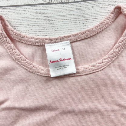 Hanna Andersson Girls Pink Short Sleeve T-Shirt Pima Cotton Tee 5