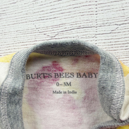 Burts Bees Baby Organic Coverall Watercolor Romper Floral Print 0-3 Months