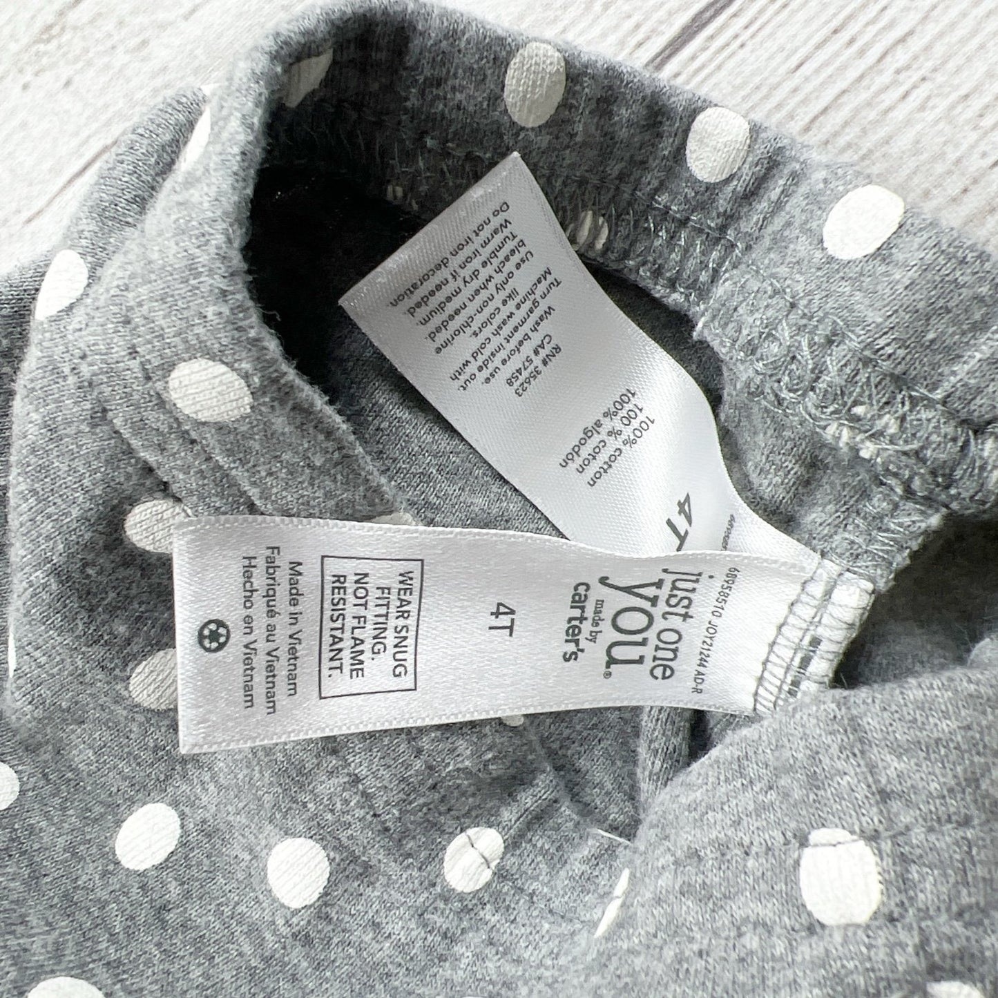 Just One You Carter’s Kids Pajama Set Yellow Sheep Graphic Long Sleeve PJs 4T