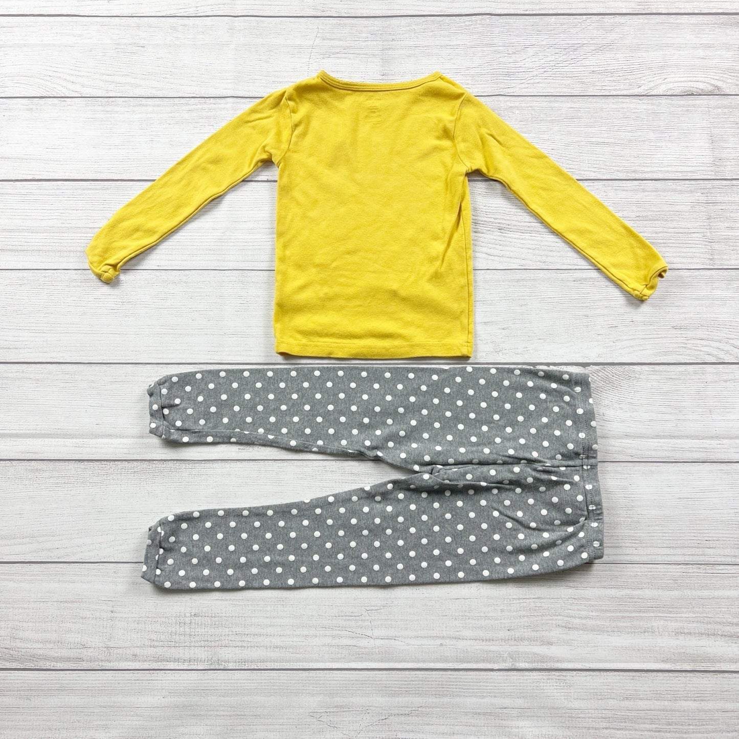 Just One You Carter’s Kids Pajama Set Yellow Sheep Graphic Long Sleeve PJs 4T