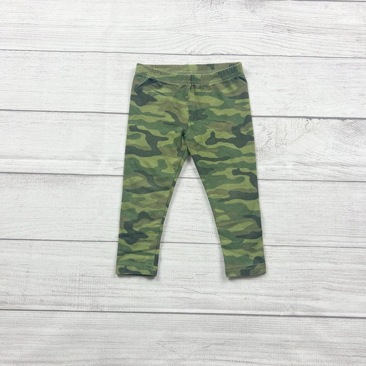 Carter’s Baby Leggings Green Camo Print Stretch Pants Pull On 12-18 Months