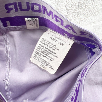 Under Armour Youth ColdGear Leggings Purple Gray YXS