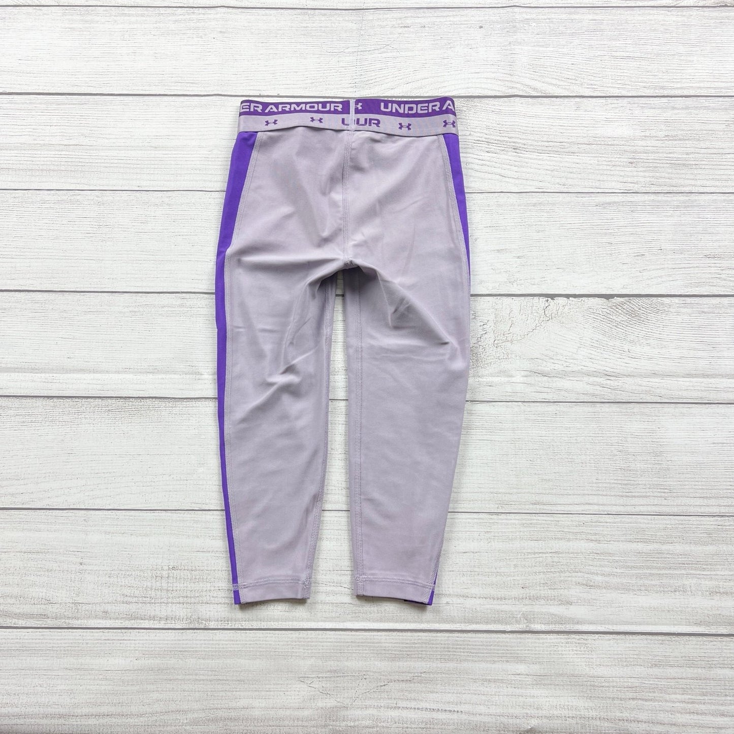 Under Armour Youth ColdGear Leggings Purple Gray YXS