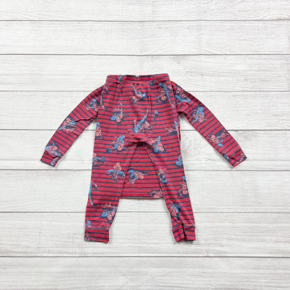 Baby Gap x Marvel Spider-Man Pajama Set Red Navy Striped 2-Piece PJs 2T