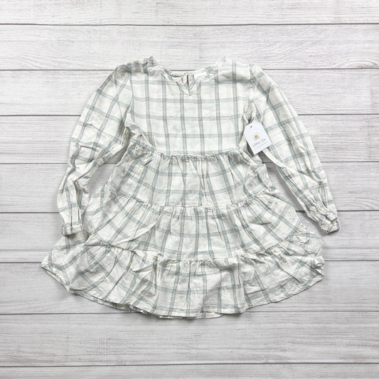 Little Co by Lauren Conrad Dress Plaid Tiered Linen Ruffle Dress NWT 6