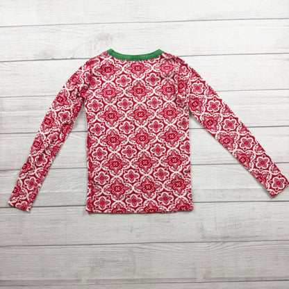 Hanna Andersson Kids Organic Cotton Red Floral Pajama Set 10