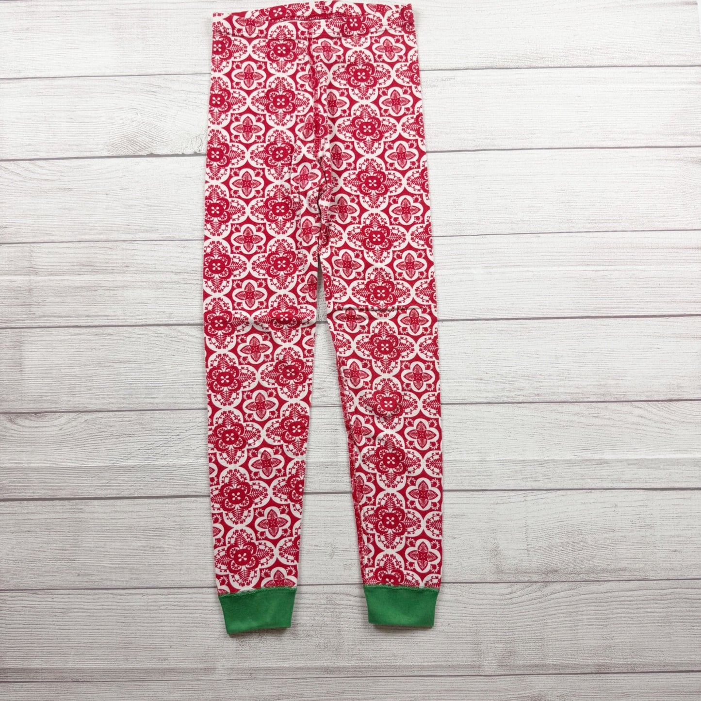 Hanna Andersson Kids Organic Cotton Red Floral Pajama Set 10