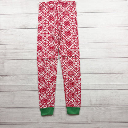 Hanna Andersson Kids Organic Cotton Red Floral Pajama Set 10