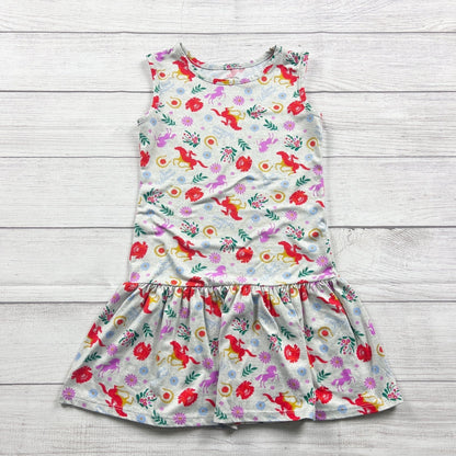 Spirit Riding Free Girls Horse Dress Sleeveless Fit & Flare Floral Print 6 6X