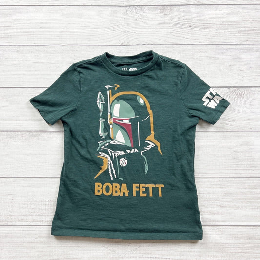 Gap Kids x Star Wars Boba Fett T-Shirt Graphic Tee Short Sleeve S 6-7