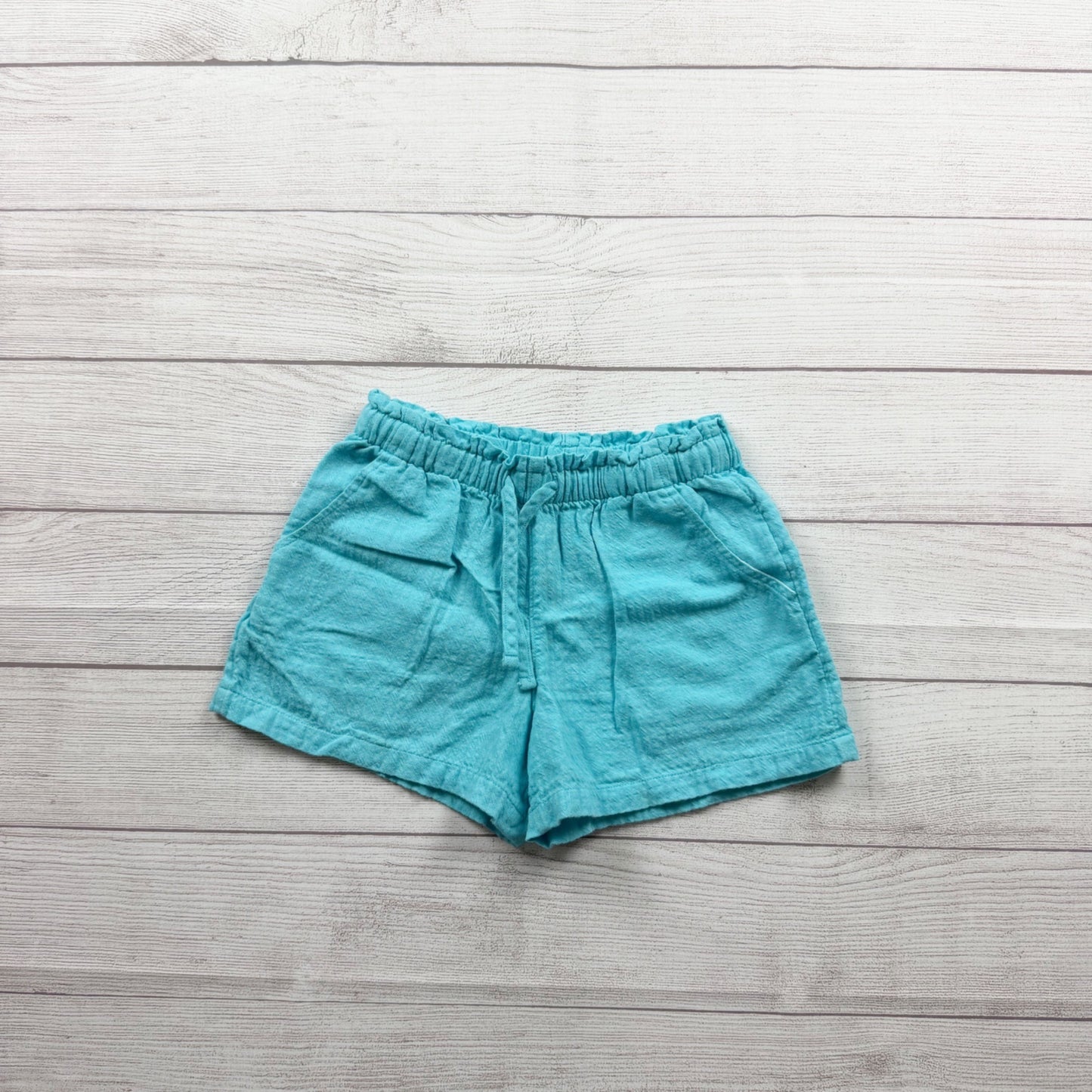 Cat & Jack Girls Turquoise Elastic Waist Drawstring Shorts M 8