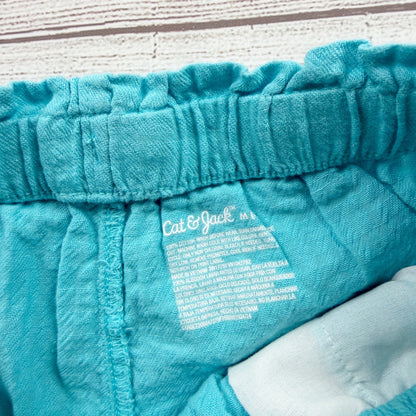 Cat & Jack Girls Turquoise Elastic Waist Drawstring Shorts M 8