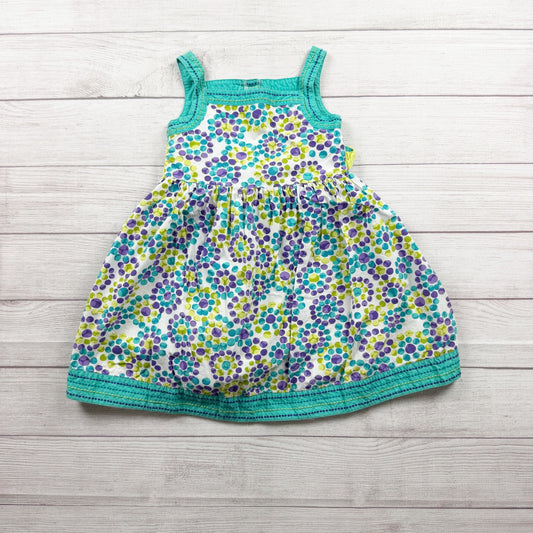 Maggie & Zoe Girls Sleeveless Floral Sundress Polka Dot 6