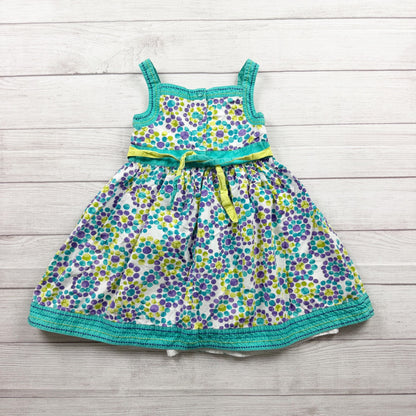 Maggie & Zoe Girls Sleeveless Floral Sundress Polka Dot 6