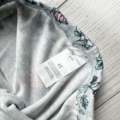 Laura Ashley Girls Pajama Set Floral 2 Piece Long Sleeve Top + Pants NWT 4T