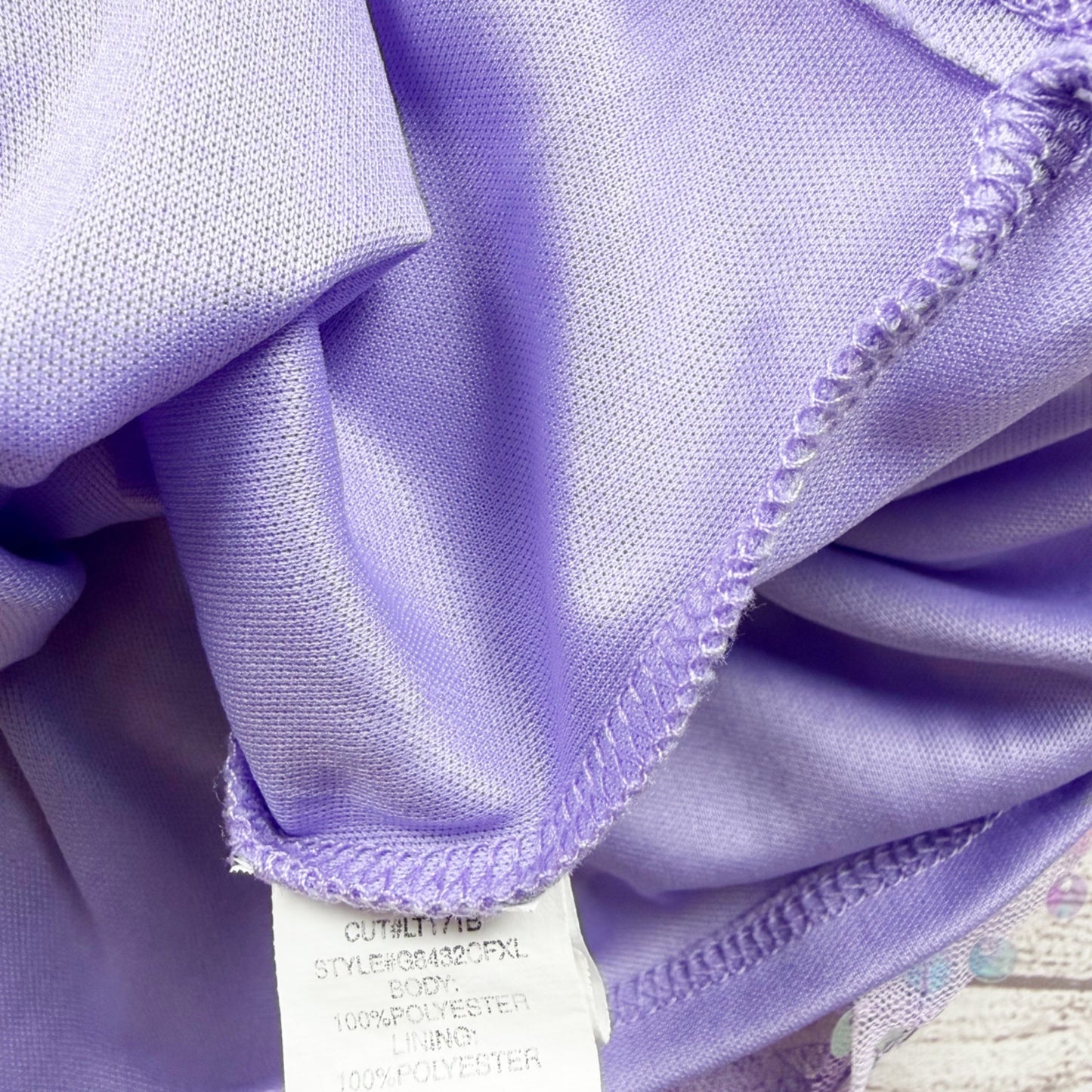 Eyeshadow Girls Purple Sequin Tulle Skirt Gold Elastic Waistband S 7-8