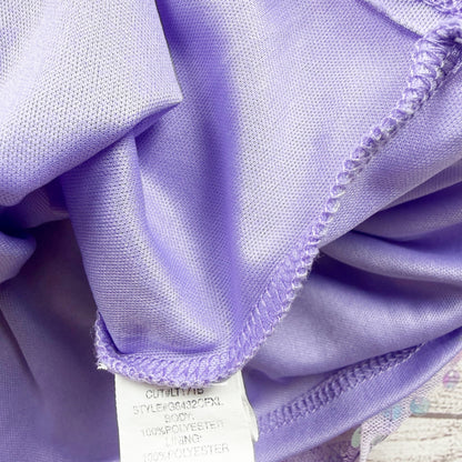 Eyeshadow Girls Purple Sequin Tulle Skirt Gold Elastic Waistband S 7-8