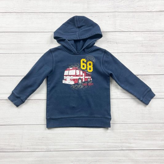 Jumping Beans Hoodie Pullover Sweatshirt Fire Truck Graphic “Fire Dept 68” 3T