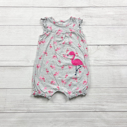 Just One You by Carter’s Baby Romper Flamingo Print Bubble 12-18 Months