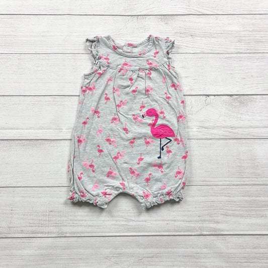 Just One You by Carter’s Baby Romper Flamingo Print Bubble 12-18 Months