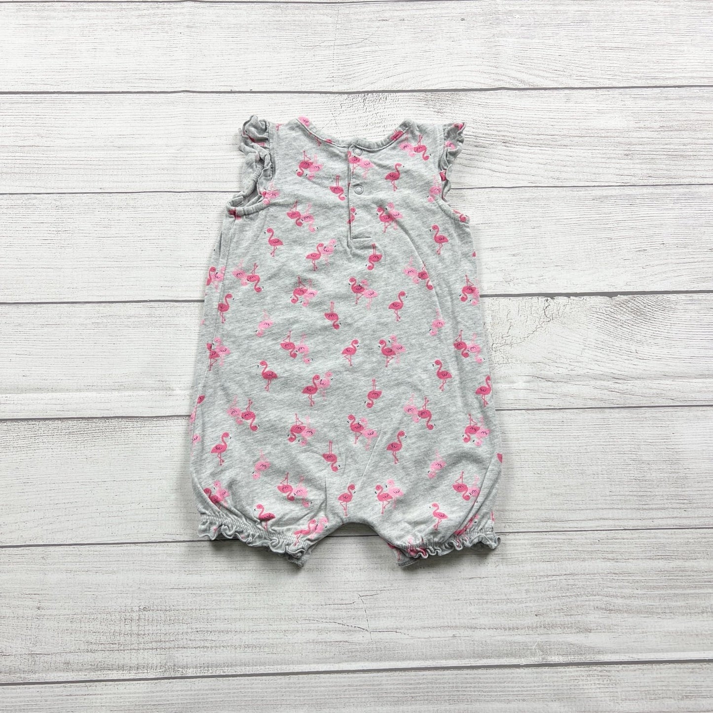Just One You by Carter’s Baby Romper Flamingo Print Bubble 12-18 Months