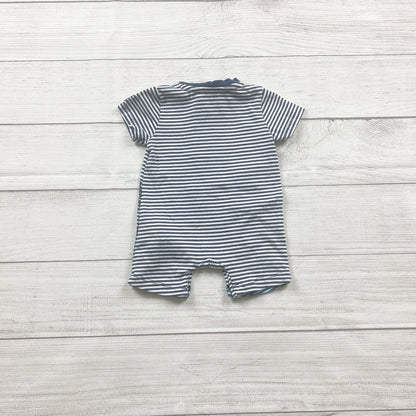 Petit Lem Baby Boy Romper Striped “Surf Paradise” One Piece 3 Months