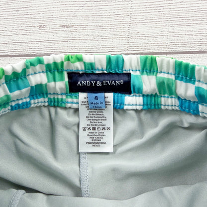 Andy & Evan Boys Swim Trunks Checkered Boardshorts Comfort Stretch Liner NWT 4