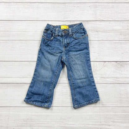 Old Navy Toddler Boy Bootcut Denim Jeans Adjustable Waist 18-24 Months
