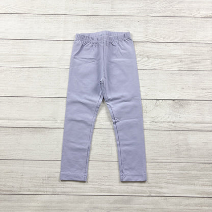 Hanna Andersson Girls Lavender Leggings Classic Stretch Pants NEW 4