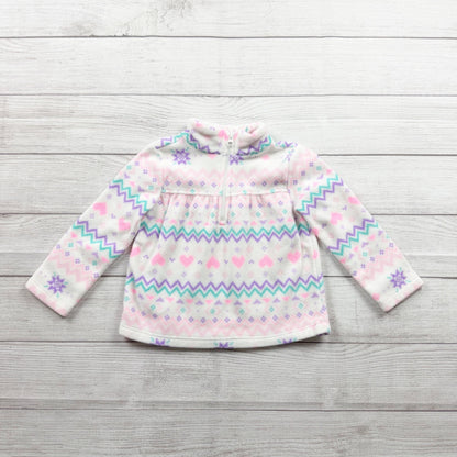 The Children’s Place Toddler Girls 1/4 Zip Fleece Pullover Fair Isle 3T