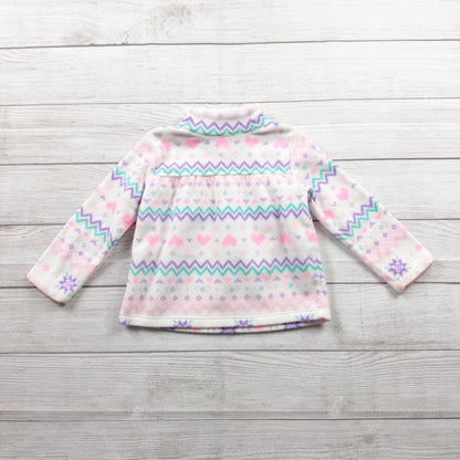 The Children’s Place Toddler Girls 1/4 Zip Fleece Pullover Fair Isle 3T