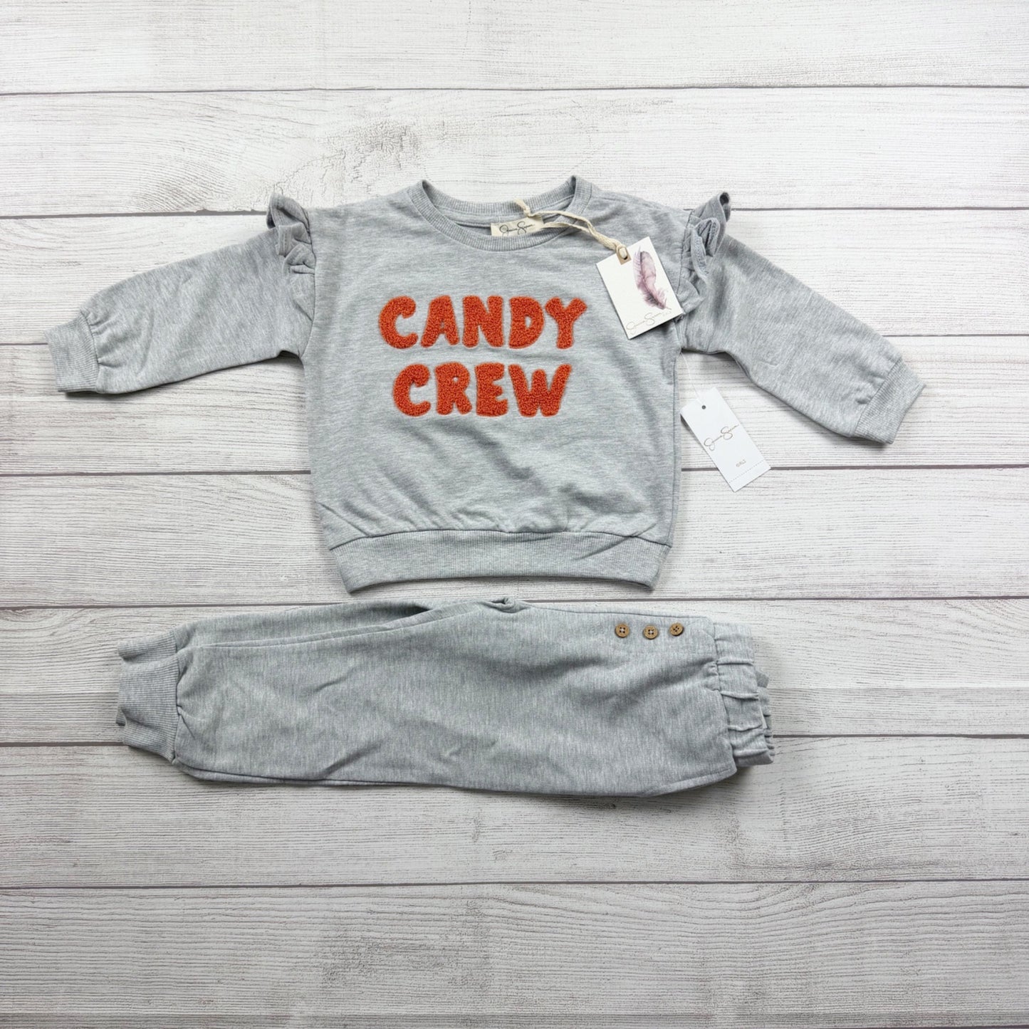 Jessica Simpson Halloween “Candy Crew” 2-Piece Outfit Toddler Girl Set NWT 2T