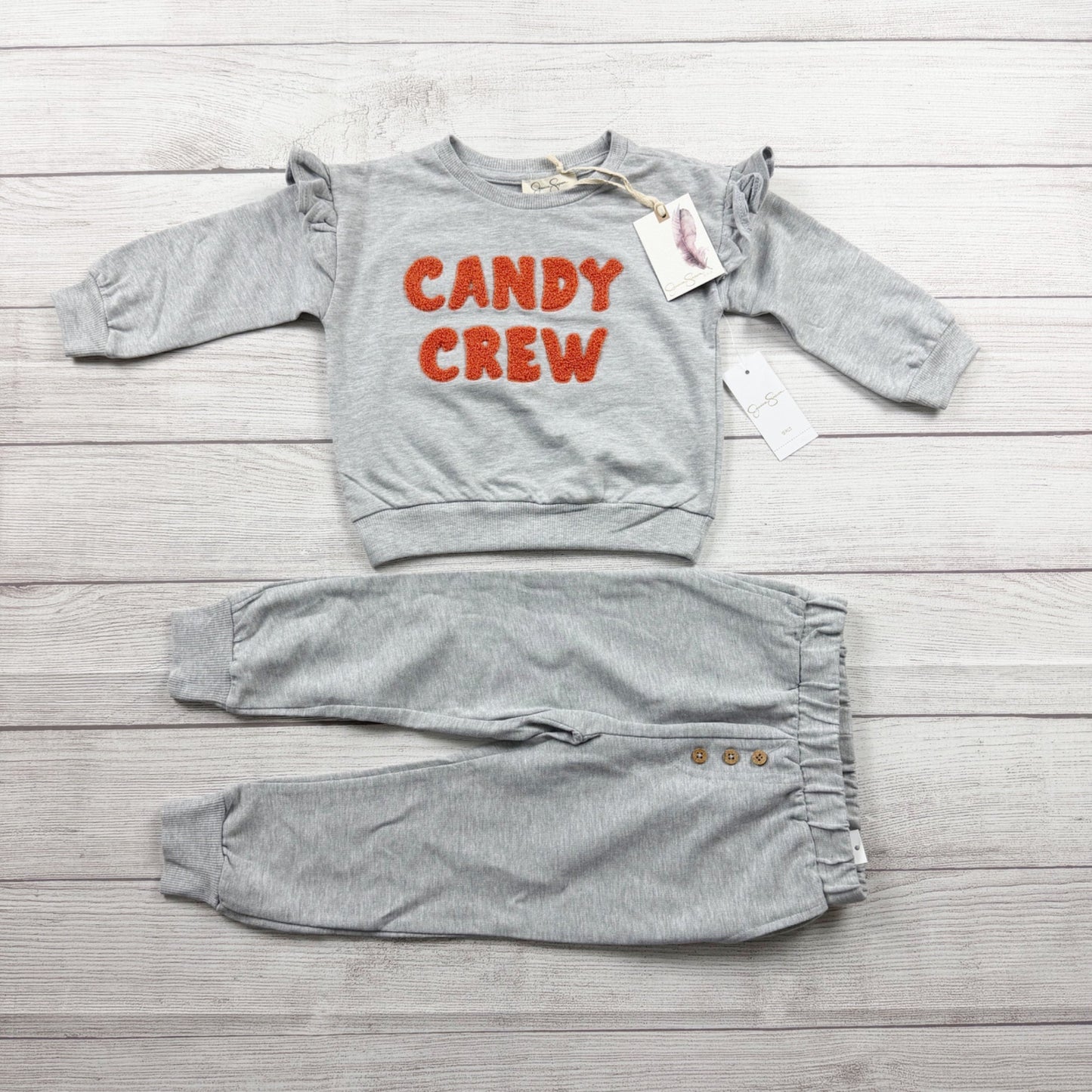 Jessica Simpson Halloween “Candy Crew” 2-Piece Outfit Toddler Girl Set NWT 2T
