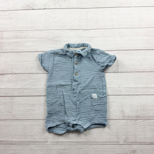 Little Lad Baby Boys Romper Gauze Short Sleeve One Piece Outfit 12-18 Months